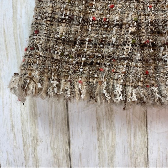 Avenue Montaigne Gold & BrownTweed Skirt - Picture 8 of 16